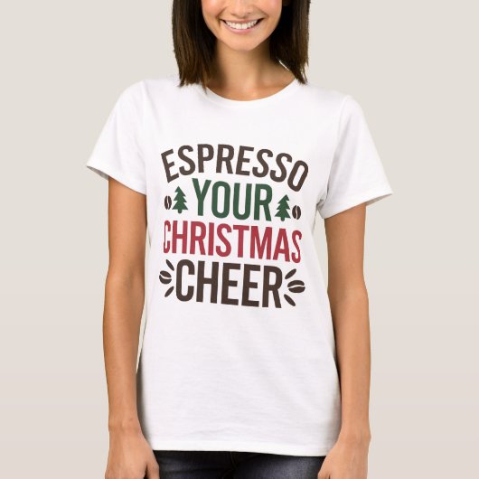 Espresso uw kerstvreugde t-shirt (Voorkant)