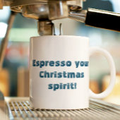 Espresso uw Spirit twee kleuren kerst koffie Koffiemok