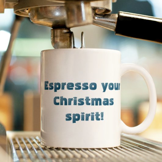 Espresso uw Spirit twee kleuren kerst koffie Koffiemok