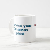 Espresso uw Spirit twee kleuren kerst koffie Koffiemok (Voorkant links)