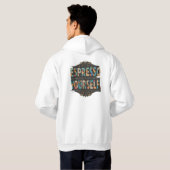 Espresso uzelf hoodie (Achterkant volledig)