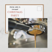 Espresso van koffie uitnodiging briefkaart (Voorkant / Achterkant)