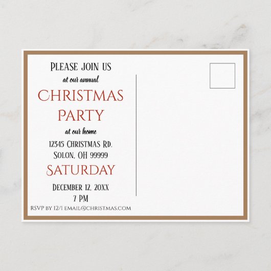 Espresso van koffie uitnodiging briefkaart (Achterkant)