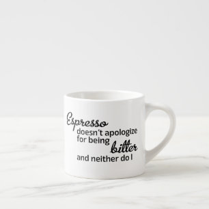 Espresso verontschuldigt zich niet grappig kop