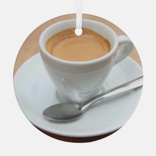 espresso, vers gekweekt glas ornament (Achterkant)