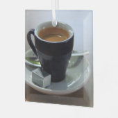espresso, vers gekweekt glas ornament (Voorkant links)