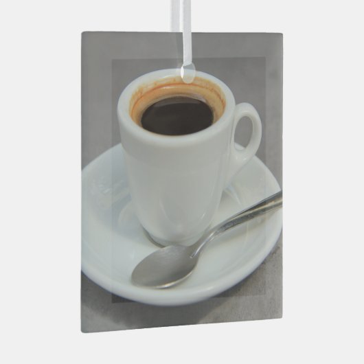 espresso, vers gekweekt glas ornament (Voorkant Rechts)