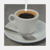 espresso, vers gekweekt glas ornament (Achterkant)