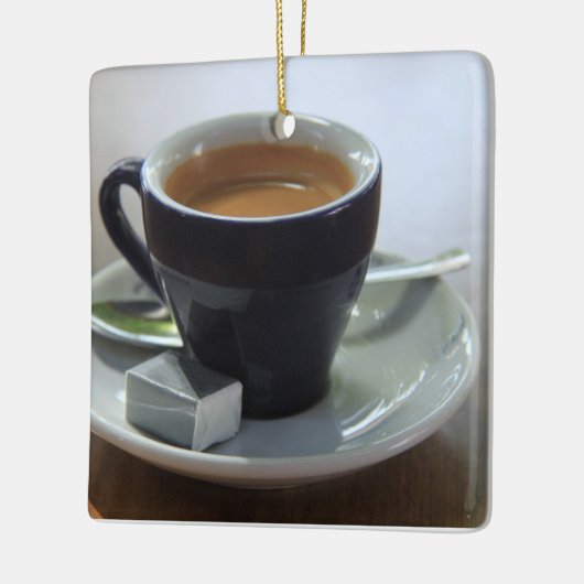 espresso, vers gekweekt keramisch ornament (Links)