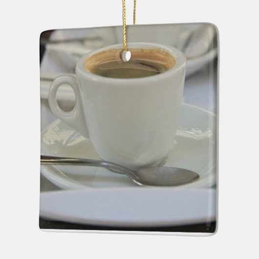 espresso, vers gekweekt keramisch ornament (Links)