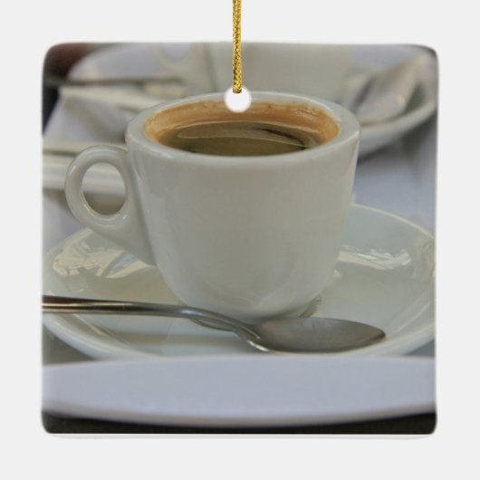 espresso, vers gekweekt keramisch ornament (Achterkant)