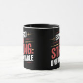 Espresso vet sterk, onvergetelijk, koffie mok (Midden)