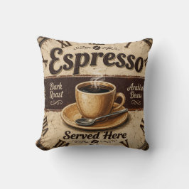 Espresso Vintage Coffee Bar Kussen