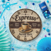 Espresso Vintage Coffee Bar Papieren Bordje (Feest)