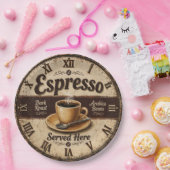 Espresso Vintage Coffee Bar Papieren Bordje (Feest)