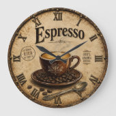 Espresso Vintage Farmhouse Coffee Grote Klok (Voorkant)