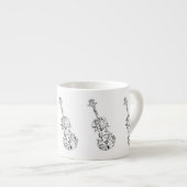 Espresso Violin Line Drawing Kop (Voorkant rechts)