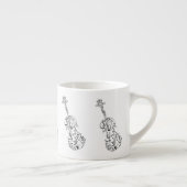 Espresso Violin Line Drawing Kop (Rechts)