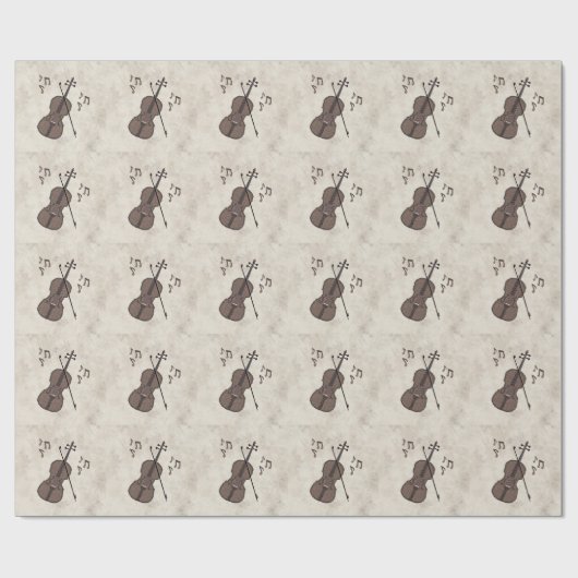 Espresso Violino-Viool gemaakt met koffiebonen- Cadeaupapier (Vlak)