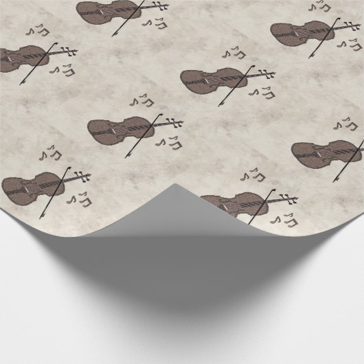 Espresso Violino-Viool gemaakt met koffiebonen- Cadeaupapier (Hoek)