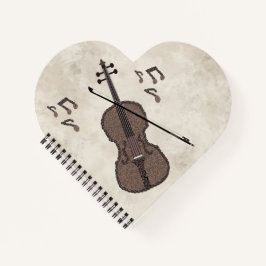 Espresso Violino-Viool gemaakt met koffiebonen- Notitieboek