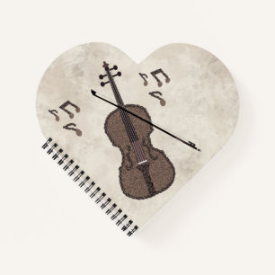 Espresso Violino-Viool gemaakt met koffiebonen- Notitieboek