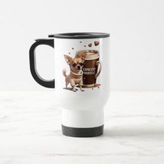 Espresso voor jezelf – Coffee Chihuahua Edition Reisbeker