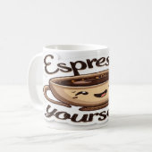 Espresso voor jezelf - Fun Coffee Lover Koffiemok (Voorkant links)