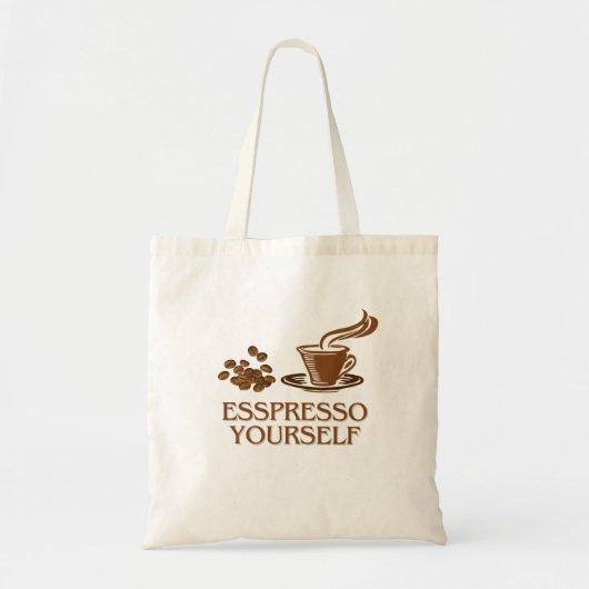 Espresso voor jezelf Koffie-Cup Design Tote Bag (Voorkant)
