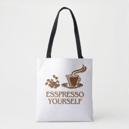 Espresso voor jezelf Koffie-Cup Design Tote Bag