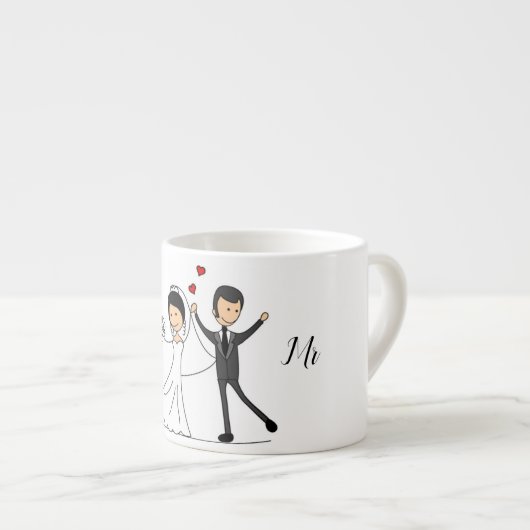 Espresso Wedding Cups Kop (Voorkant rechts)