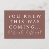 Espresso Will You Be My Bridesmaid Proposal Card Kaart (Voorkant)