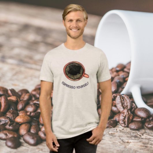 Espresso Yourself Bovenaanzicht Tri-Blend Shirt