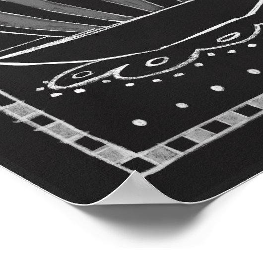 Espresso Yourself, Coffee Chalkboard Typografie Poster (Hoek)