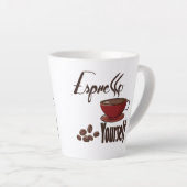 Espresso Yourself Coffee Pun Express uzelf Latte Mok (Rechterhoek)