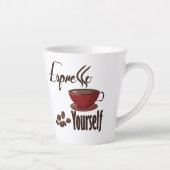 Espresso Yourself Coffee Pun Express uzelf Latte Mok (Rechts)