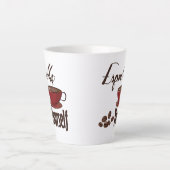 Espresso Yourself Coffee Pun Express uzelf Latte Mok (Voorkant)