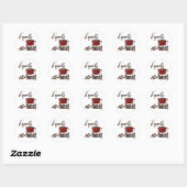 Espresso Yourself Coffee Pun Express uzelf Ronde Sticker (Vel)