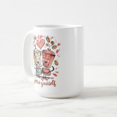 Espresso yourself funny coffee lover graphic art koffiemok (Voorkant links)