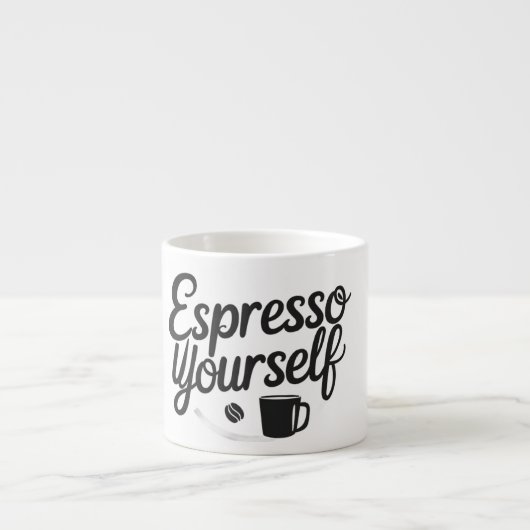 Espresso Yourself – Funny Coffee Mug for Caffeine  Kop (Voorkant)