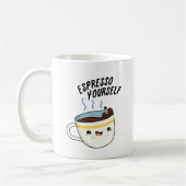 Espresso Yourself Funny Coffee Pun Koffiemok (Links)