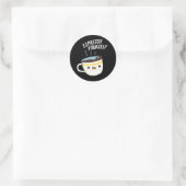 Espresso Yourself Funny Coffee Pun Ronde Sticker (Tas)