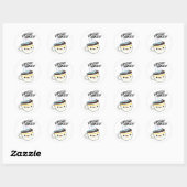 Espresso Yourself Funny Coffee Pun Ronde Sticker (Vel)