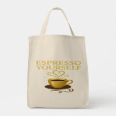 Espresso Yourself™ – Golden Cup Edition Tote Bag (Achterkant)