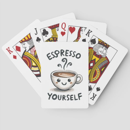 Espresso Yourself koffie Pokerkaarten (Achterkant)