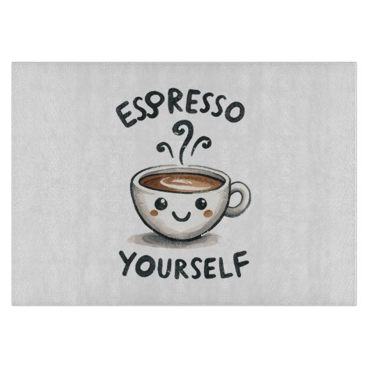 Espresso Yourself koffie Snijplank (Voorkant)
