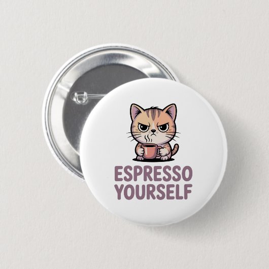 Espresso Yourself Ronde Button 5,7 Cm (Voorkant /achterkant)