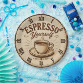 Espresso Yourself Vintage Coffee Papieren Bordje (Feest)