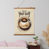 Espresso Yzelf Hangend Wandkleed (Slaapkamer)