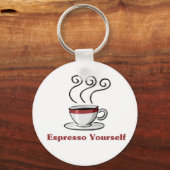 Espresso Yzelf Sleutelhanger (Voorkant)